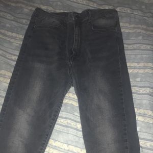 Black faded jeans